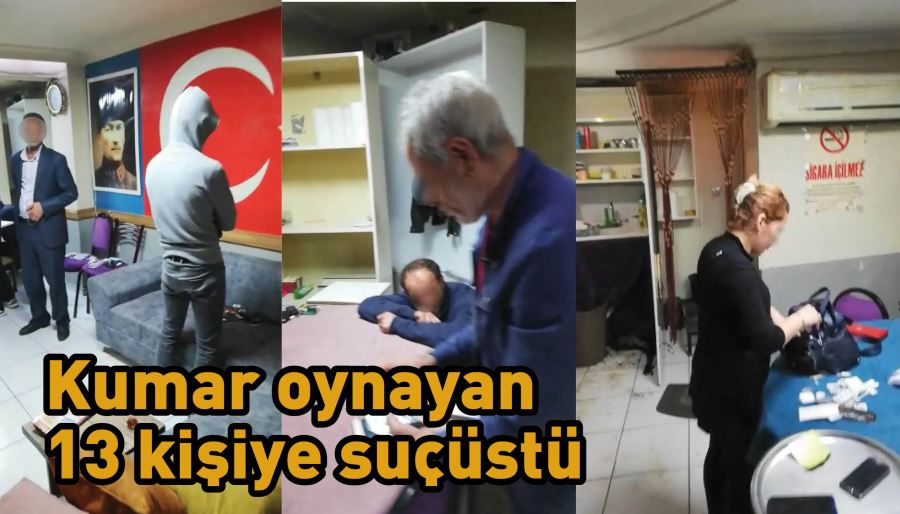 Bursa’da kıraathanede kumar oynayan 13 kişiye suçüstü