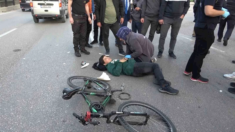 Motosikletin çarptığı 13 yaşındaki çocuk yaralandı