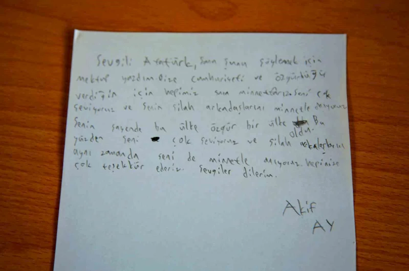 Çocuklardan Atatürk’e 100. yıl mektubu
