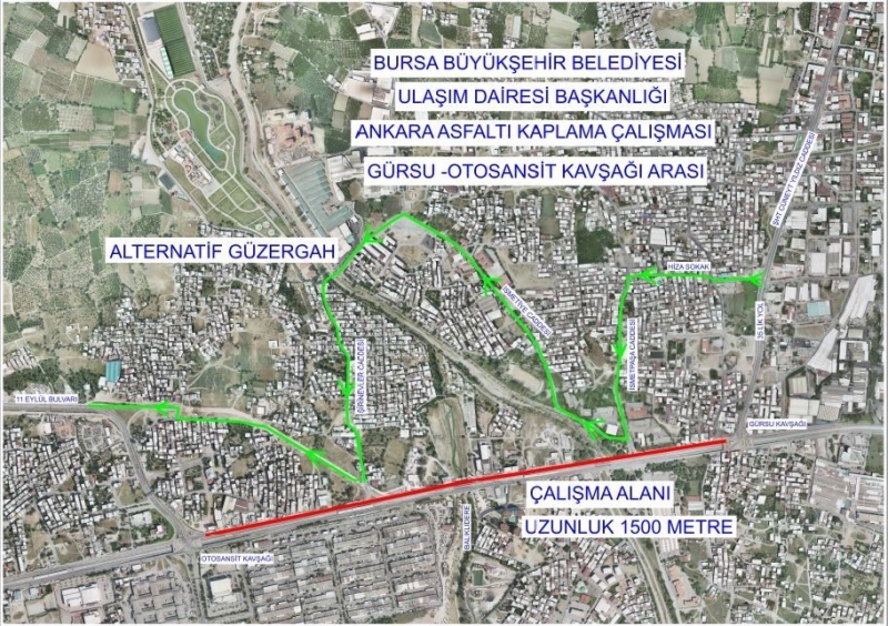 Ankara yolunda trafik düzenlemesi
