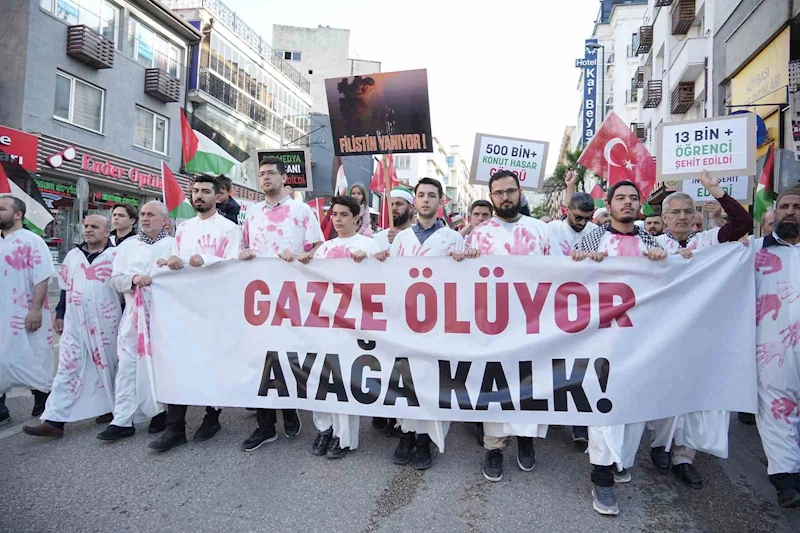 Bursa’da Filistin’e destek yürüyüşü
