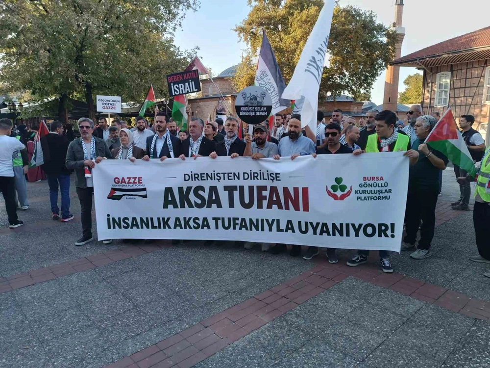 Bursa'da Filistin Halkının Özgürlük Mücadelesine Büyük Destek