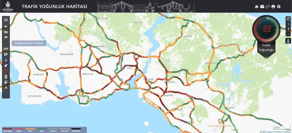 İstanbul’da trafik durma noktasına geldi
