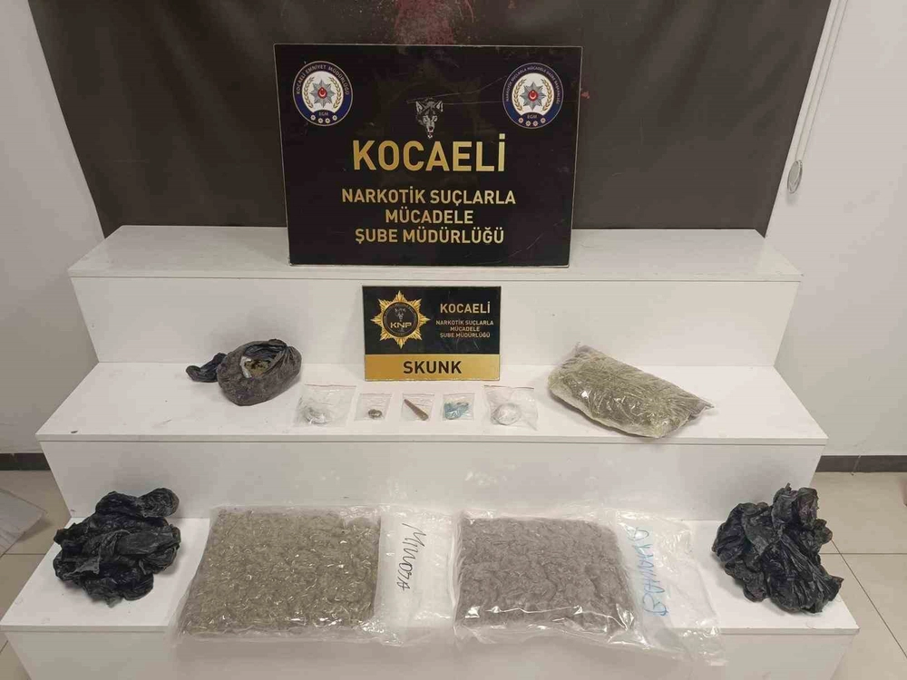 Kocaeli’de kilolarca skunk ele geçirildi
