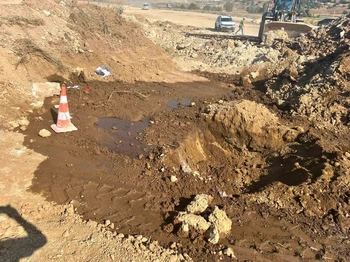 Bilecik'te Kepçe NATO Boru Hattını Patlattı